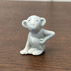 Antique Light Blue Ceramic Japanese Monkey 1945 2”